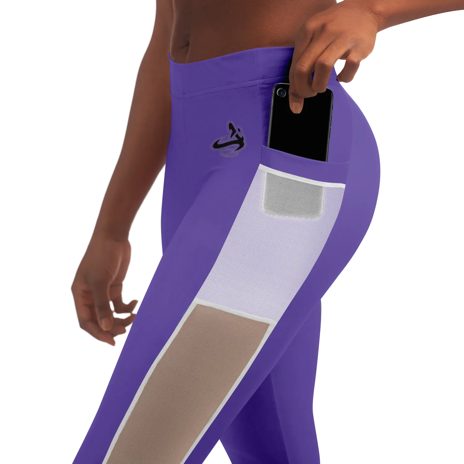 Athletic Apparatus Purple 2 BL V1 Mesh Pocket Legging