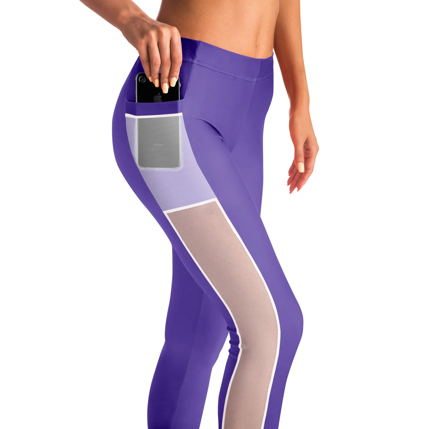 Athletic Apparatus Purple 2 BL V1 Mesh Pocket Legging
