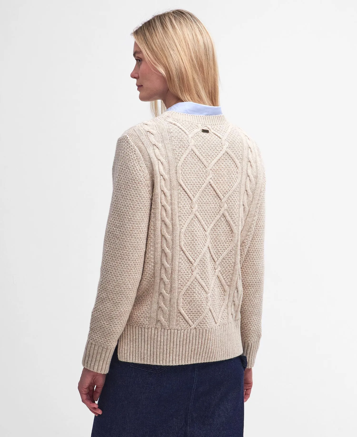 Barbour Burne Crew Sweater - Oatmeal