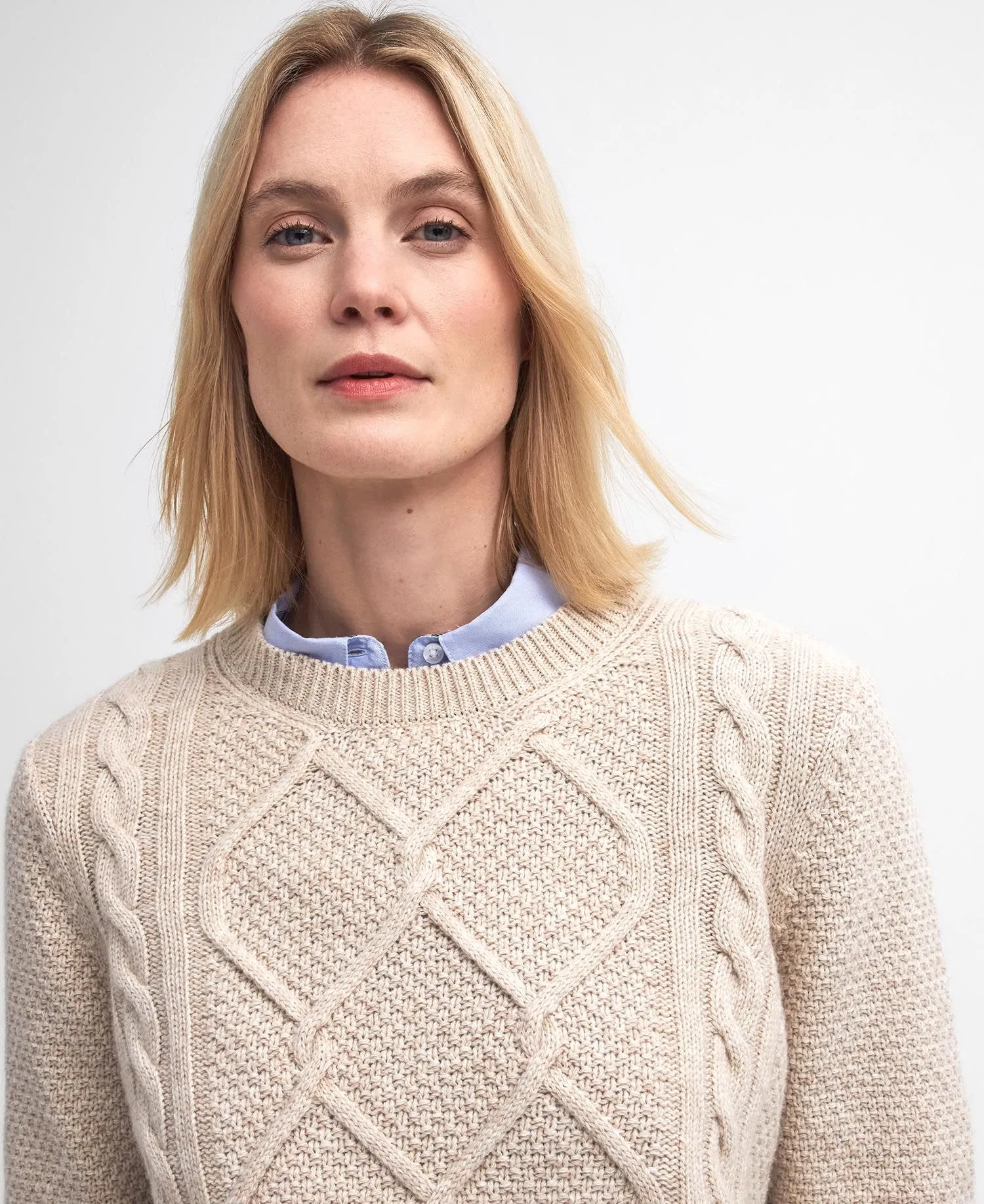 Barbour Burne Crew Sweater - Oatmeal