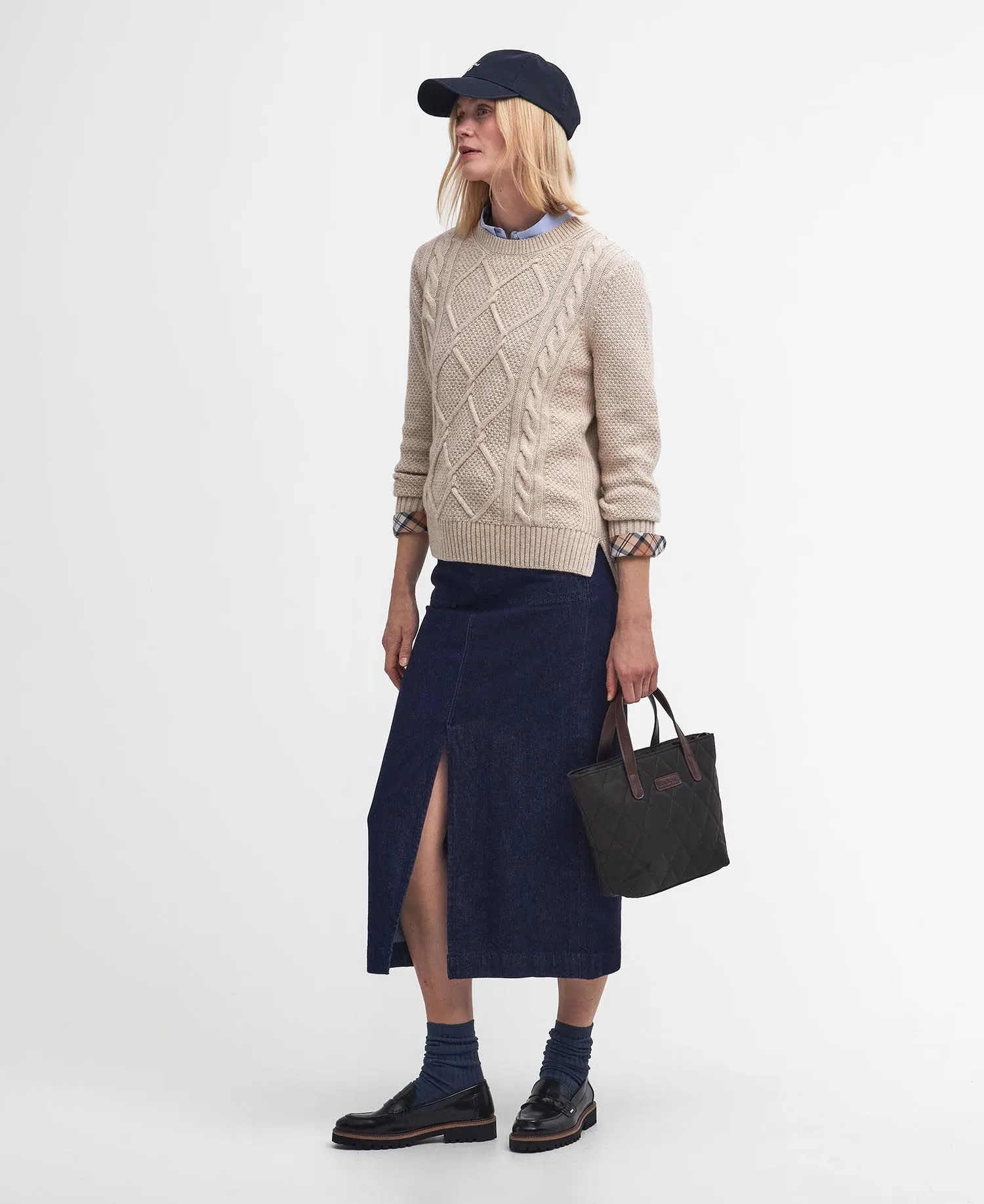 Barbour Burne Crew Sweater - Oatmeal
