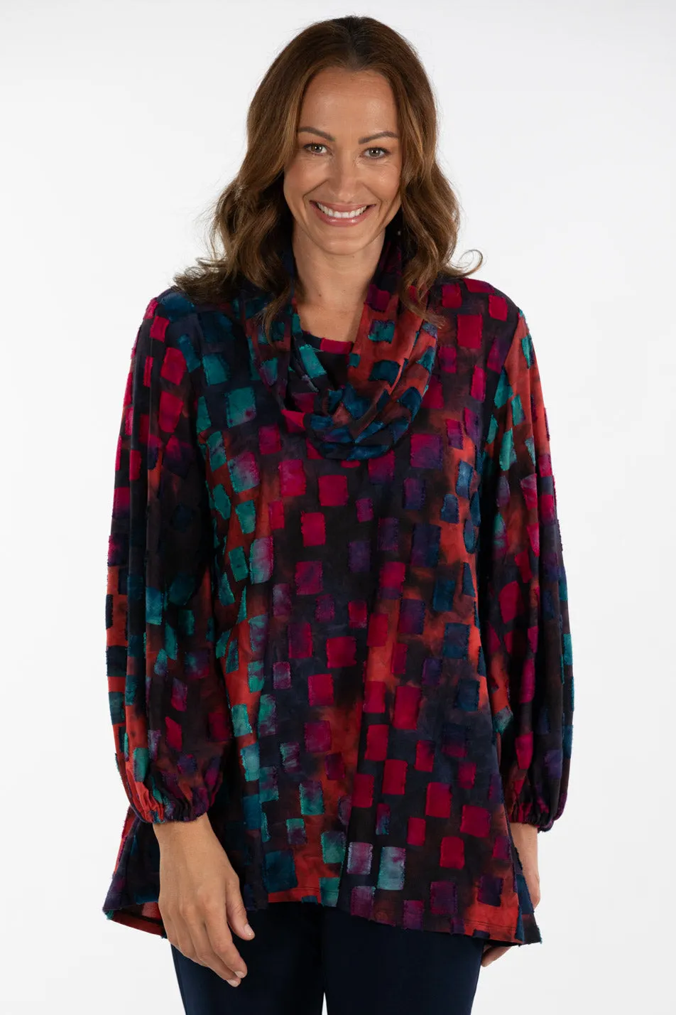 CAPITAL BALLOON SLEEVE SNOOD TUNIC