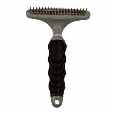 Dematting rake wide toothed 20 pins black/grey
