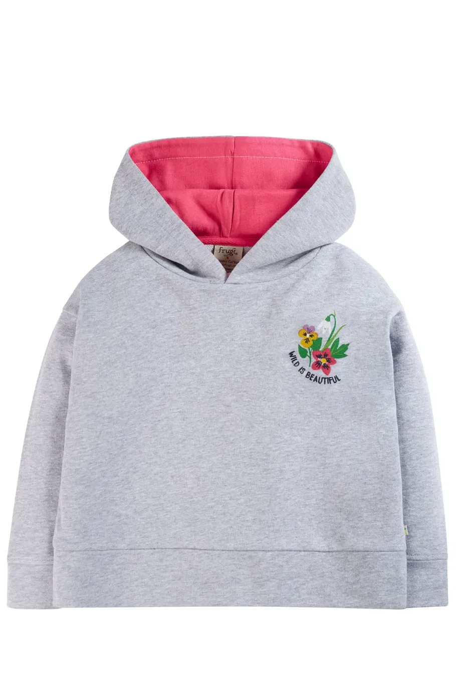 Frugi Switch Lissie Hoodie in Grey Marl/Wild And Wonderful