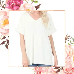 Ivory Fav-Z Brushed Tunic Tee