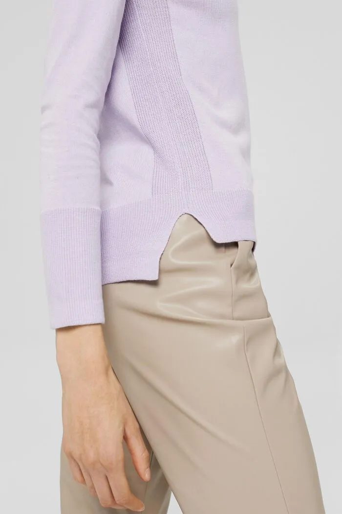 Lilac Low Hem Jumper