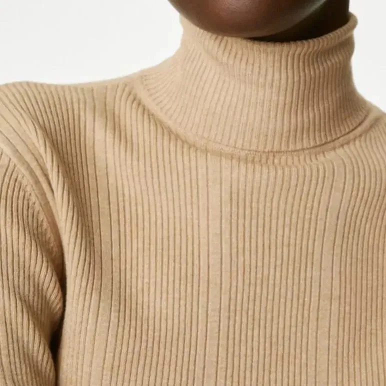 Ribbed Roll Neck Jumper