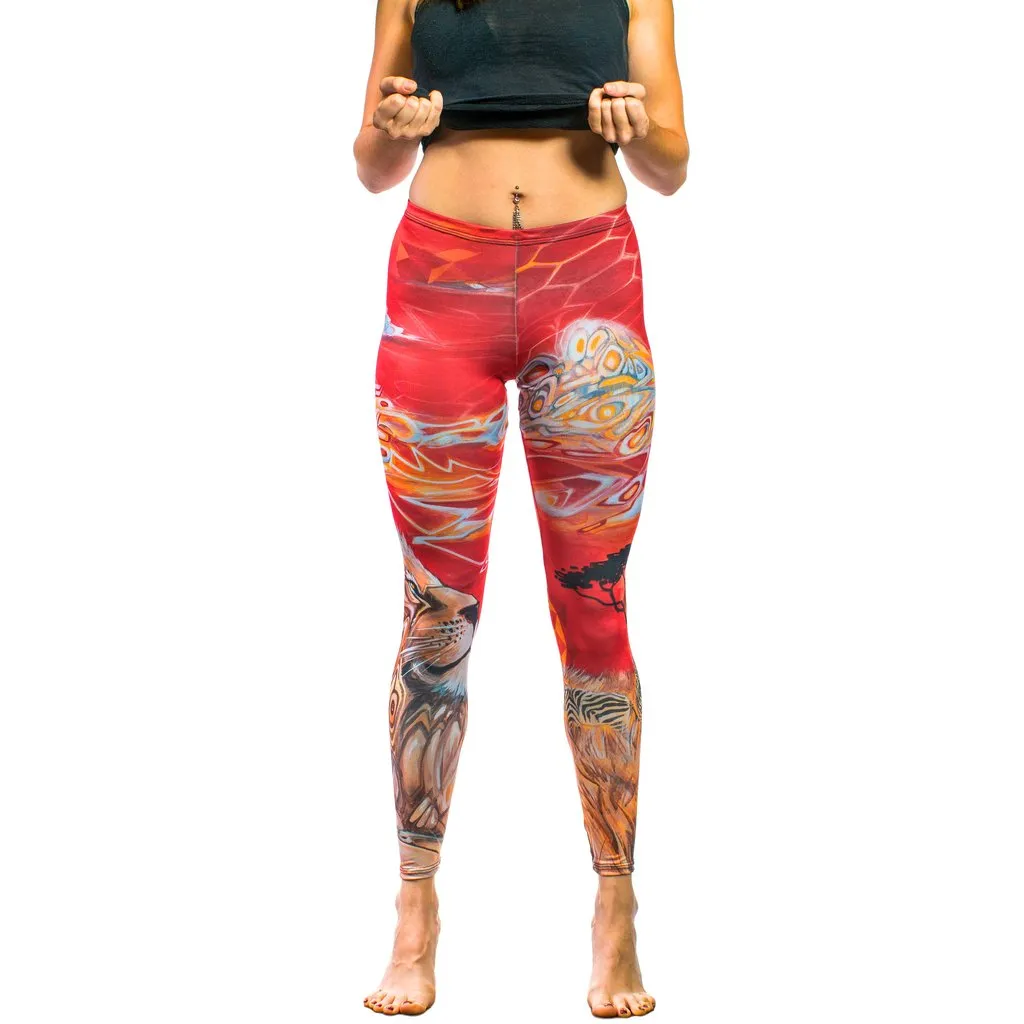 Sunset Safari Sublimation Leggings by The Welch Brothers