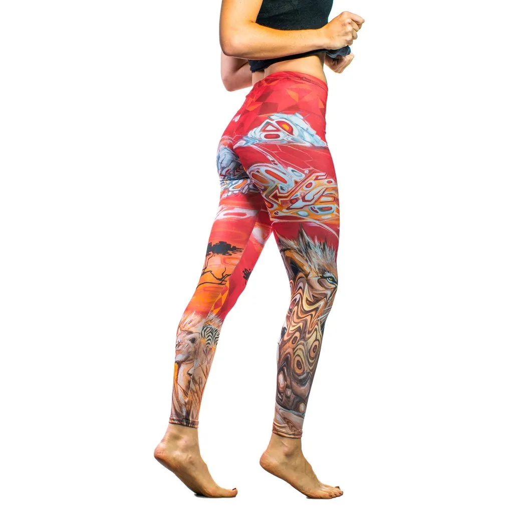 Sunset Safari Sublimation Leggings by The Welch Brothers