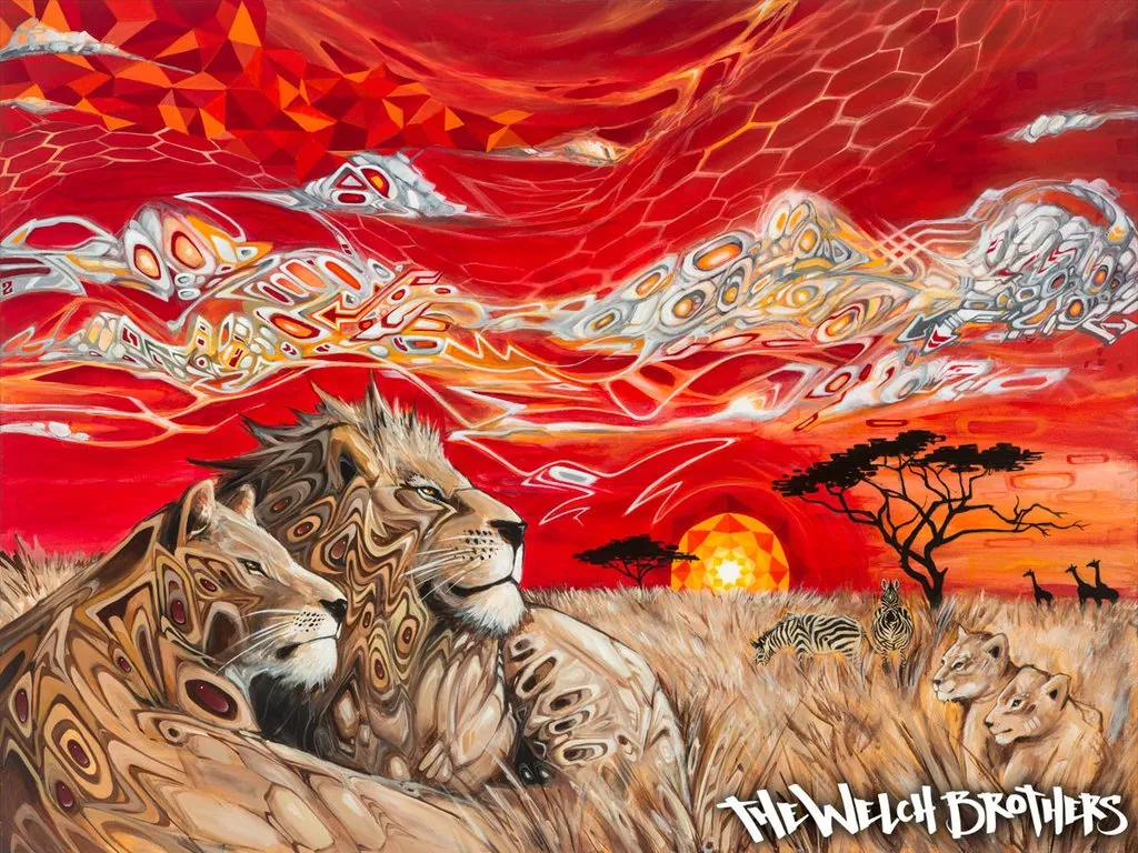 Sunset Safari Sublimation Leggings by The Welch Brothers
