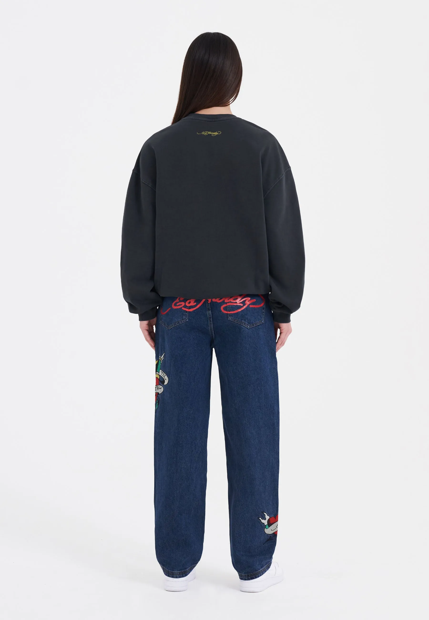 Womens Love Kill Slowly Crew Neck Sweatshirt - Black