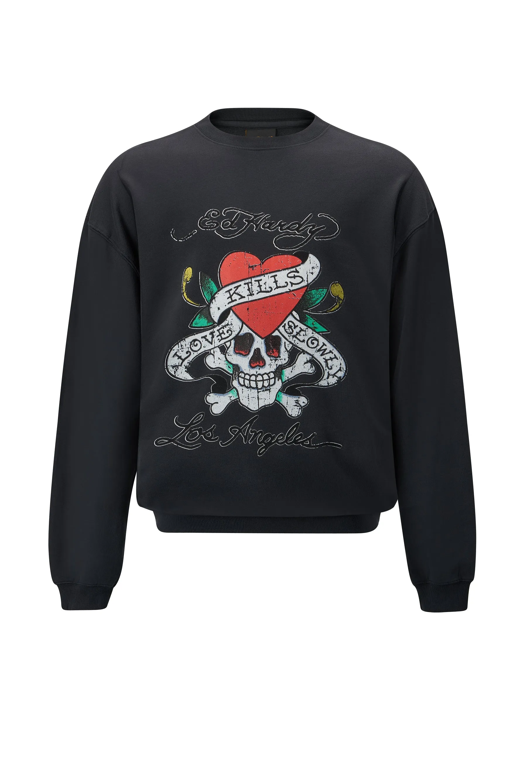 Womens Love Kill Slowly Crew Neck Sweatshirt - Black